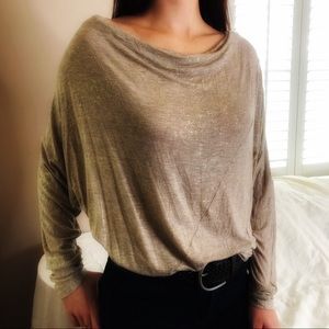 2 LEFT S & M Go To Oversized SOFT Gold Tan Top